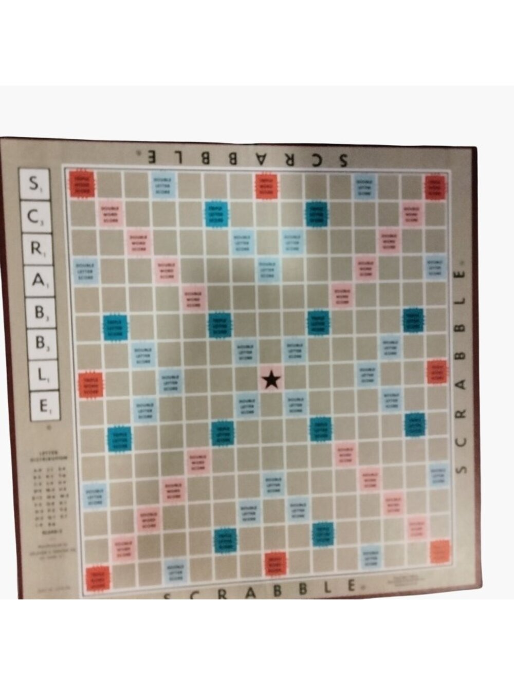 Selchow Righter Scrabble Game Board Vintage 1953